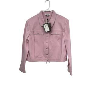 NWT Vintage St John Sport Jacket Pink Rhinestone Trim Size XL